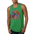 thumbnail image 1 of Colorful Neon Gorilla | Dean Russo Art Animal Lover Mens Tank Top, Kelly, Medium, 1 of 6