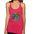 thumbnail image 1 of Colorful Neon Gorilla | Dean Russo Art Animal Lover Tri-Blend Racerback Tank Top, Shocking Pink, Large, 1 of 6