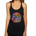 thumbnail image 1 of Colorful Neon Gorilla | Dean Russo Art Animal Lover Tri-Blend Racerback Tank Top, Vintage Black, Large, 1 of 6