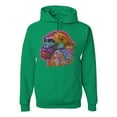 thumbnail image 1 of Colorful Neon Gorilla | Dean Russo Art Animal Lover Unisex Hoodie Sweatshirt, Kelly, Large, 1 of 6