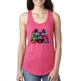 thumbnail image 1 of Colorful Neon Seal Animal Lover Ladies Racerback Tank Top, Hot Pink, Medium, 1 of 3