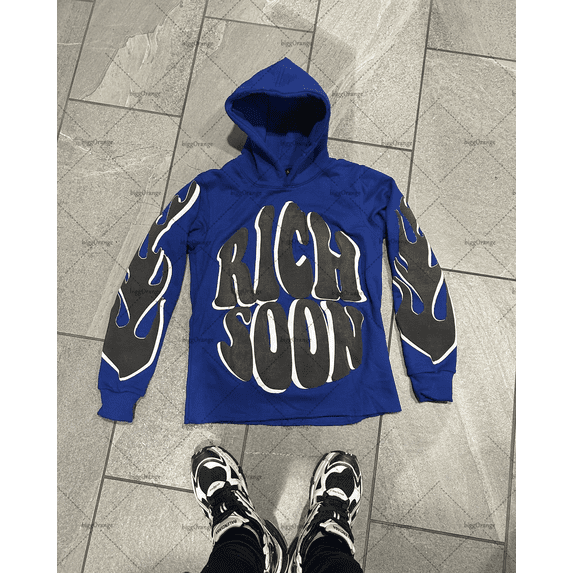 Colorful New Letter Printed Oversized Hoodie Men American Streetwear Retro Trendy Brand Fashion Loose Pullover Sweatshirt Women