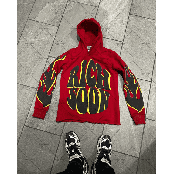 Colorful New Letter Printed Oversized Hoodie Men American Streetwear Retro Trendy Brand Fashion Loose Pullover Sweatshirt Women