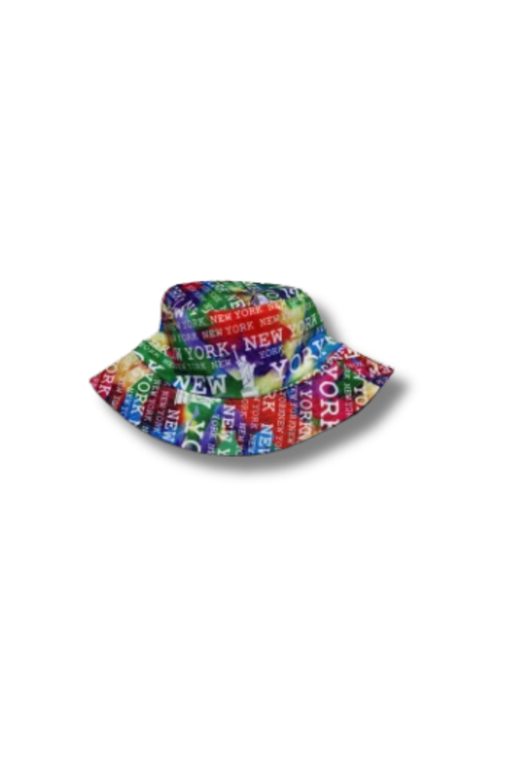 Colorful New York Print Bucket Hat - Fashion Statement Accessory