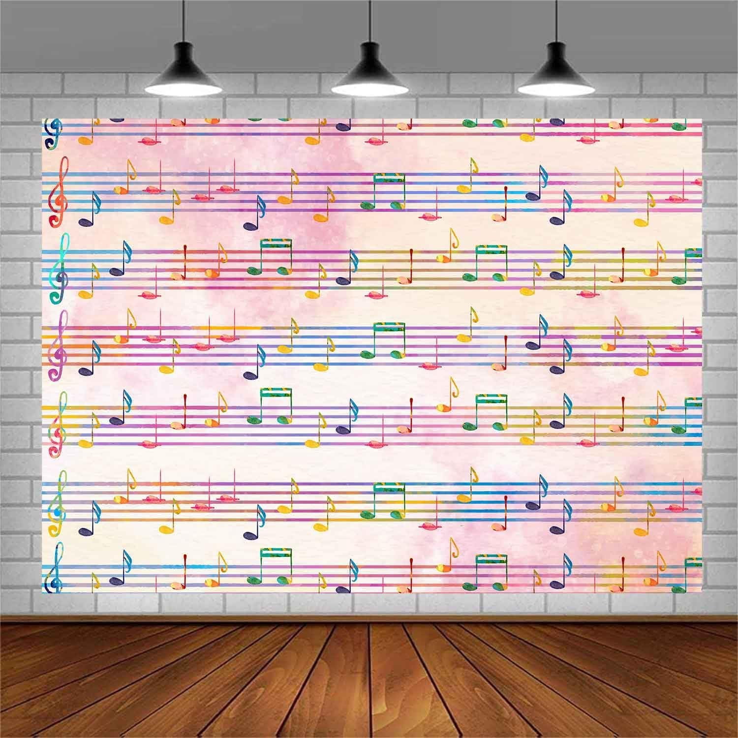 Colorful Note Backdrop, Watercolor Photography Background,8x8FT ...