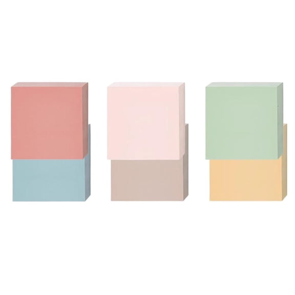 Colorful Note Paper Unlined 3x3Inch Self Adheive Notes Small Notepads Reminder on Notebook Calender Fridge 100Sheet/Pad