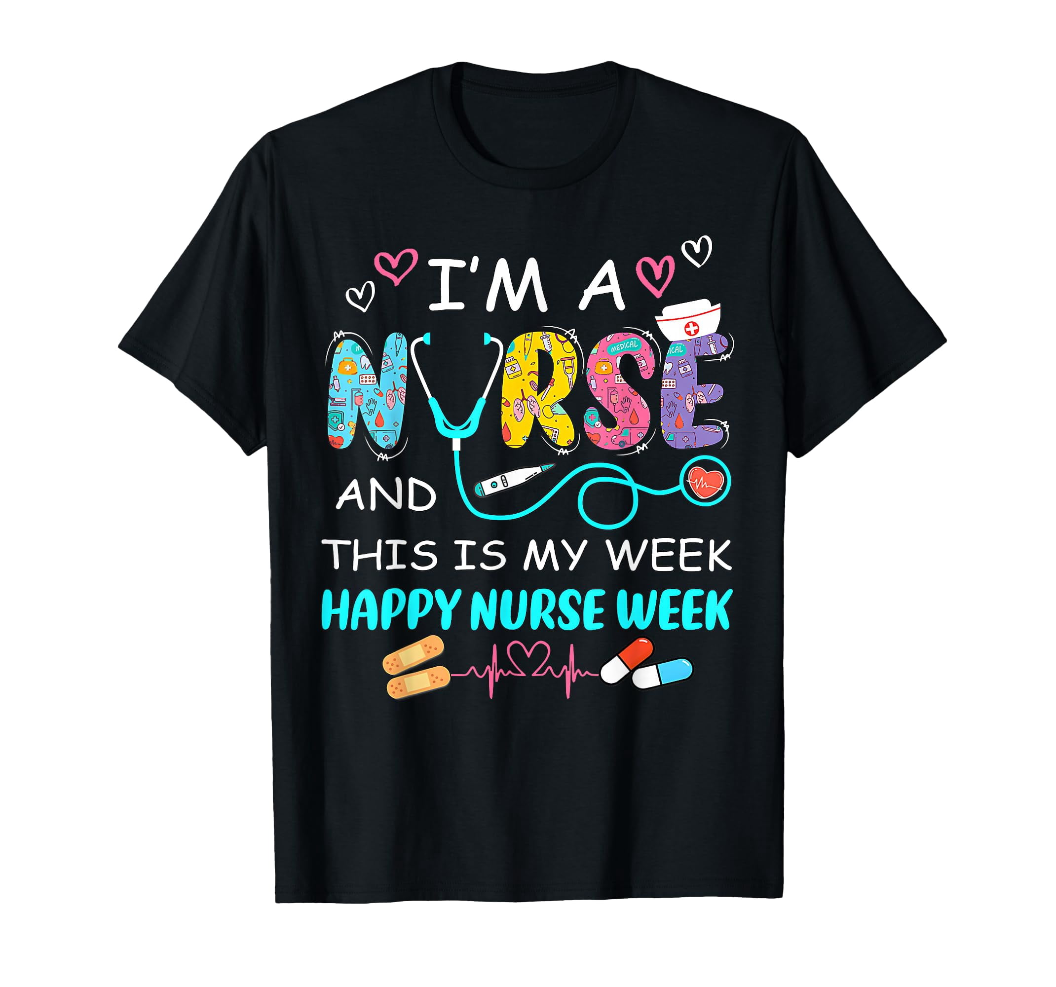 Colorful Nurse Appreciation Graphic T-Shirt for Nurse Week 2026 Gift ...