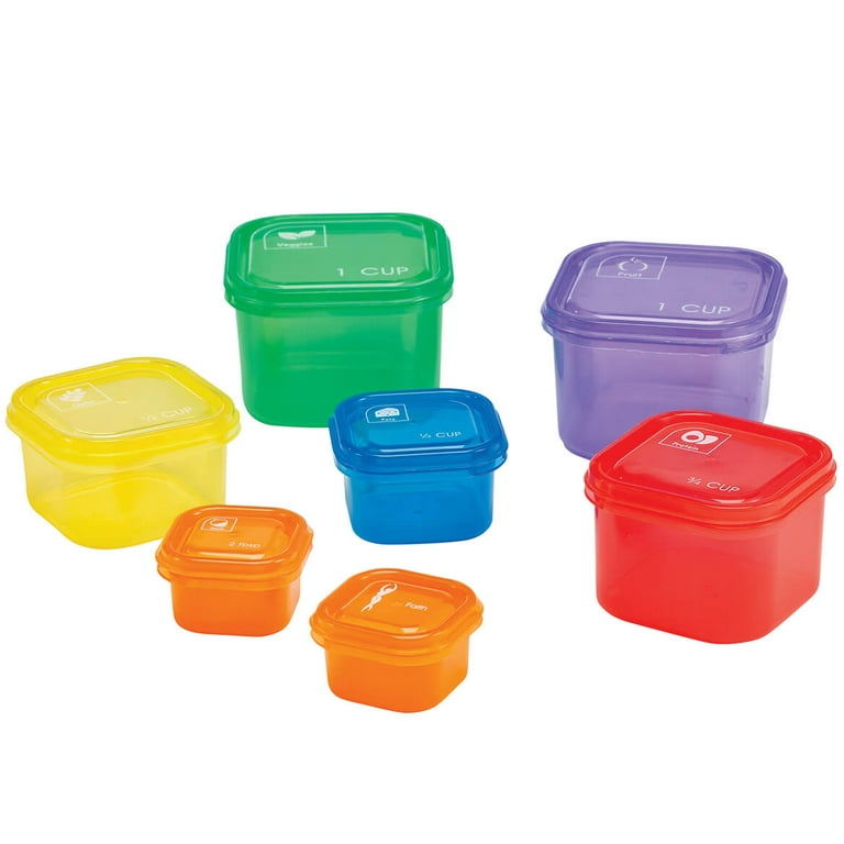 Colorful Nutritional Portion Containers 