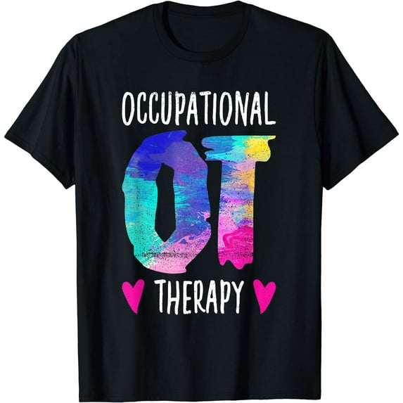 Colorful OTA Occupational Therapy Occupational Therapist T-Shirt Black 2X-Large