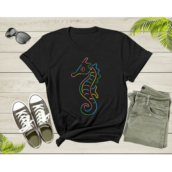Colorful Ocean Sea Seahorse Underwater Fish Aquatic Animal T-shirt Seahorse Lover Shirt Marine Biologist Gift Seahorse Ocean Lover Shirt