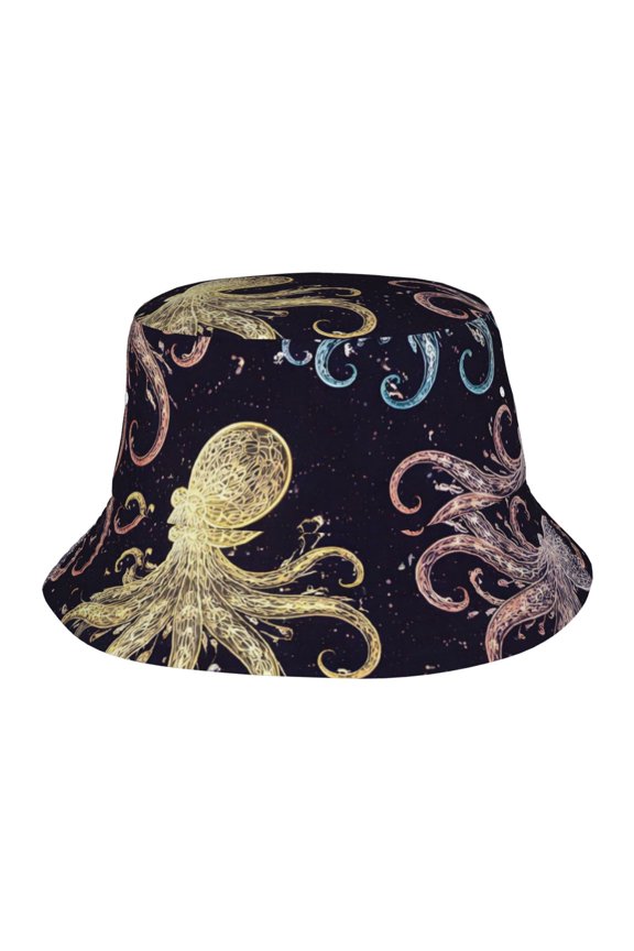 Colorful Octopus Ocean Fisherman's Hat Lightweight and Breathable Sun Hat Suitable for Both Men and Women