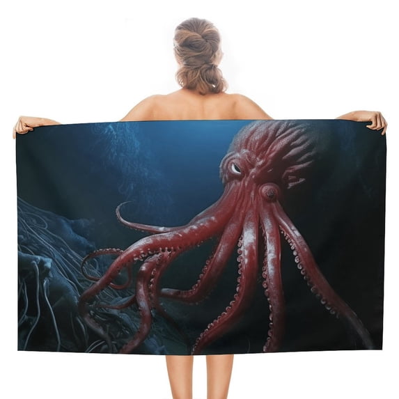 Colorful Octopus Oversized -Washed Lightweight Quick Dry Beach Towels - 32"x63"