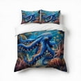 thumbnail image 1 of Colorful Octopus Seabed Bedding Set 3 Pcs Soft Microfiber Quilt Cover For Bedroom Decor, Comforter Cover With 2 Pillowcase, 1 of 5