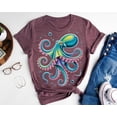 thumbnail image 1 of Colorful Octopus T-Shirt: Vibrant Ocean Animal Tee, Nautical Style TSHIRT All Size S-5XL, 1 of 5