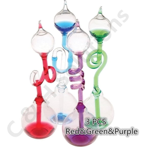 Colorful Office Thinking Hand Boiler, Glass Science Energy Transfer, Children Science Experiment, Love Birds Color Meter Hand Boiler, 3 Pcs (Red&Green&Purple)