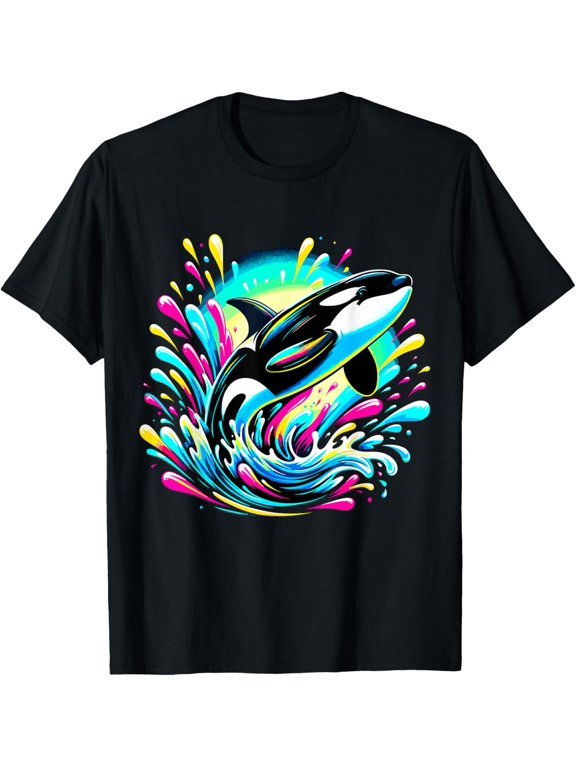 Colorful Orca Killer Whale Ocean Animal T Shirt