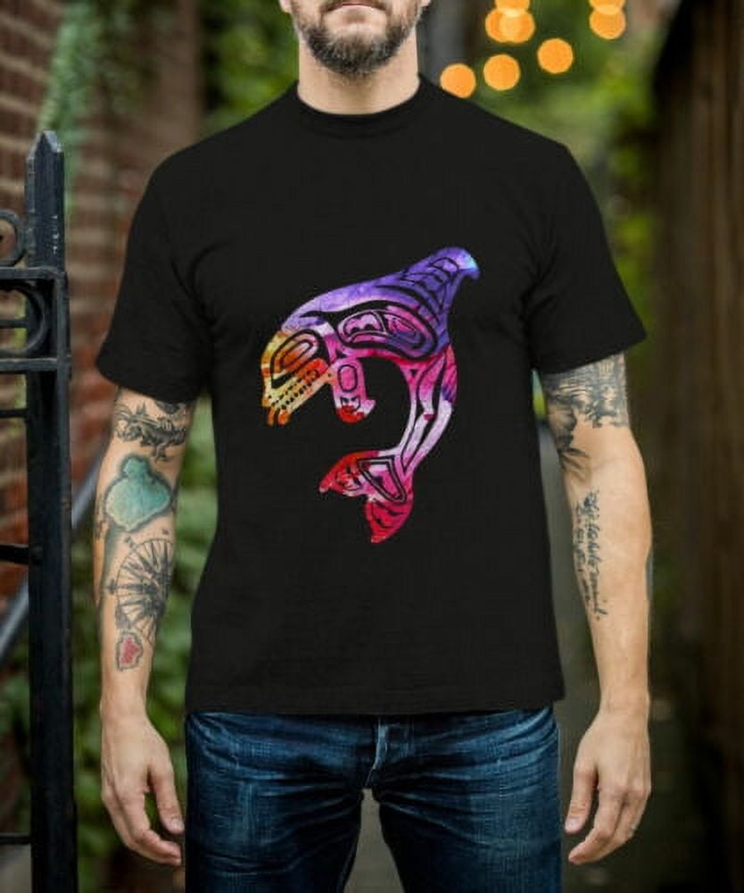Colorful Orca Killer Whale Pacific NW Native American TShirt