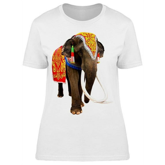 Colorful Ornamented Elephant T-Shirt Women -Image by Shutterstock, Female x-Large