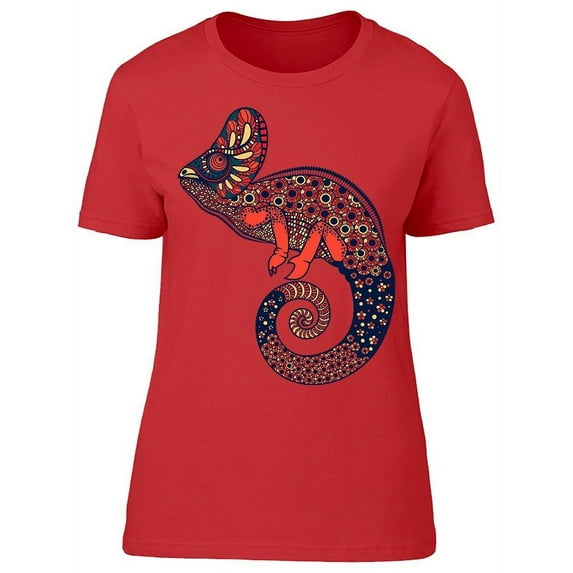 Colorful Ornate Chameleon T-Shirt Women -Image by Shutterstock, Female Large