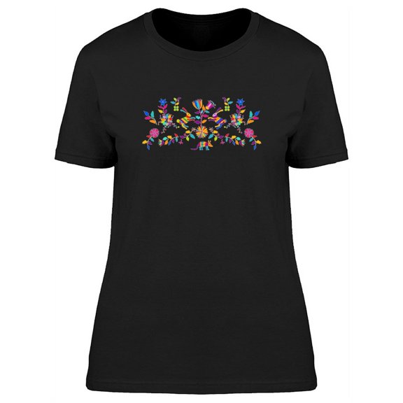 Colorful Otomi Artwork T-Shirt Women -Image by Shutterstock, Female x-Large