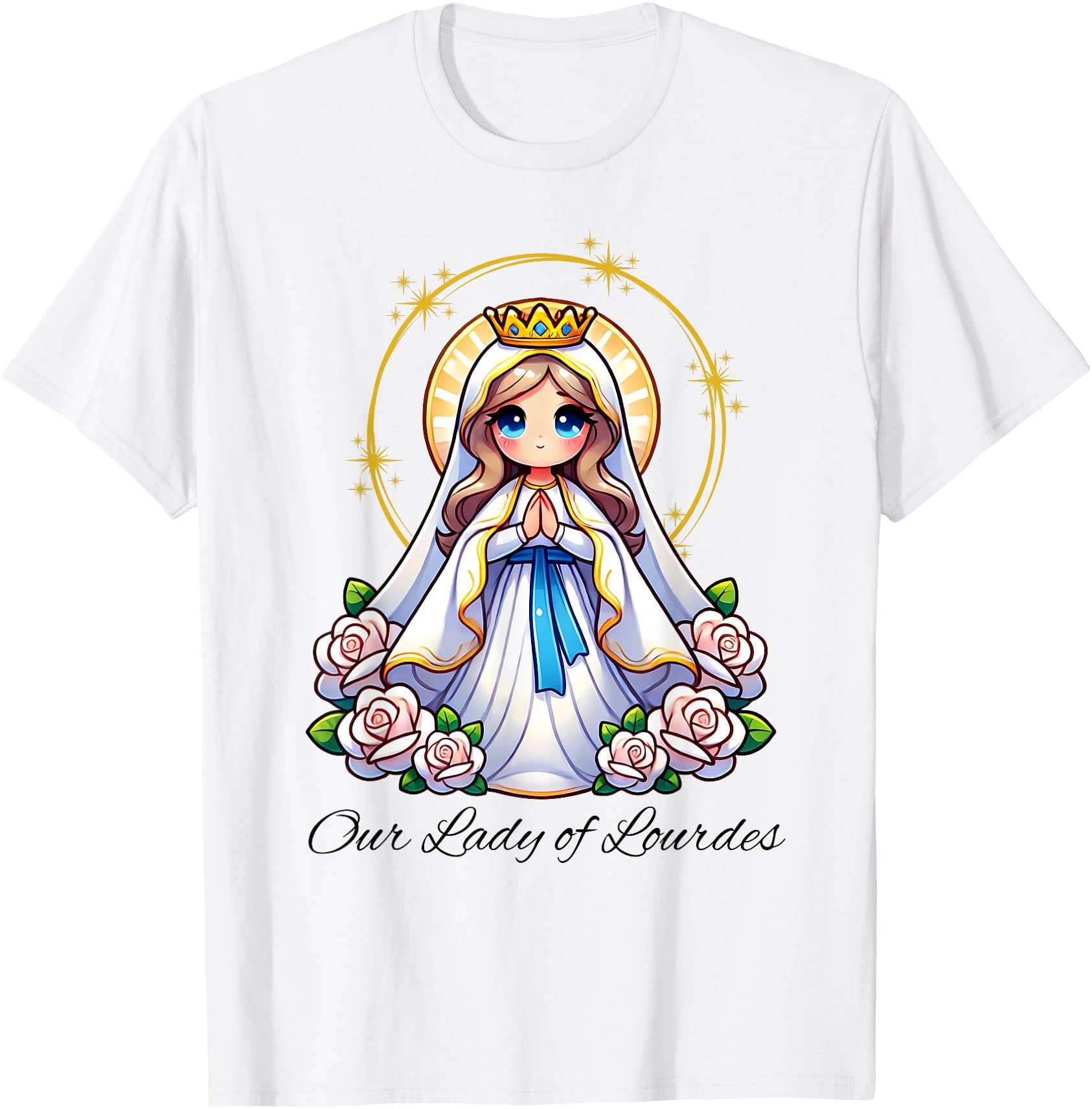 Colorful Our Lady of Lourdes T-Shirt for Women and, Perfect for ...