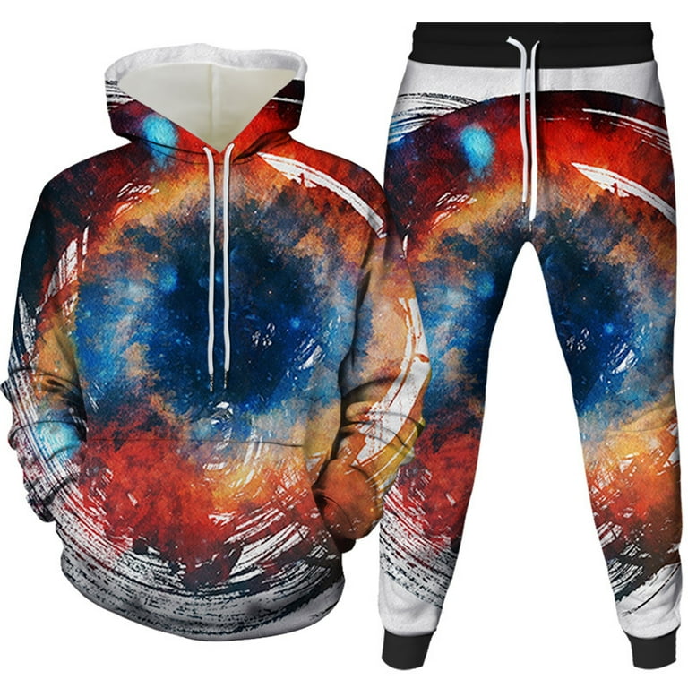 Space print hoodie top