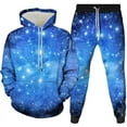 thumbnail image 1 of Colorful Outer Space Tracksuits 2 Piece Universe Nebula Print Outfit Sports Jogging Suits Sets Novelty Hooded  Stars Hoodies & Jogging Pants, 1 of 5