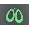thumbnail image 1 of Colorful Oval Wooden Earrings, 1 of 1