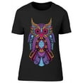thumbnail image 1 of Colorful Owl Bird Graphic T-Shirt Women -Image by Shutterstock, Female 3X-Large, 1 of 2