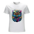 thumbnail image 1 of Colorful Owl Men's Graphic Tee for Owl Lovers with a Vibrant Style, 1 of 5