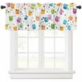 thumbnail image 1 of Colorful Owl Valances for Windows Farmhouse Kitchen Curtains Valances Rod Pocket Valance Curtains for Kitchen Windows Abstract Art Animals Birds Window Valances for Bathroom Bedroom 60"x18", 1 of 6