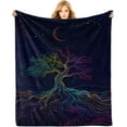 thumbnail image 1 of Colorful Owls Flannel Throw Blanket, 50×60in - 340GSM Cozy Lightweight Thick Forest Animal Blanket - Christmas Birthday Gifts for Women, Men and Kids Bedroom Living Room Couch Sofa Decor, 1 of 8