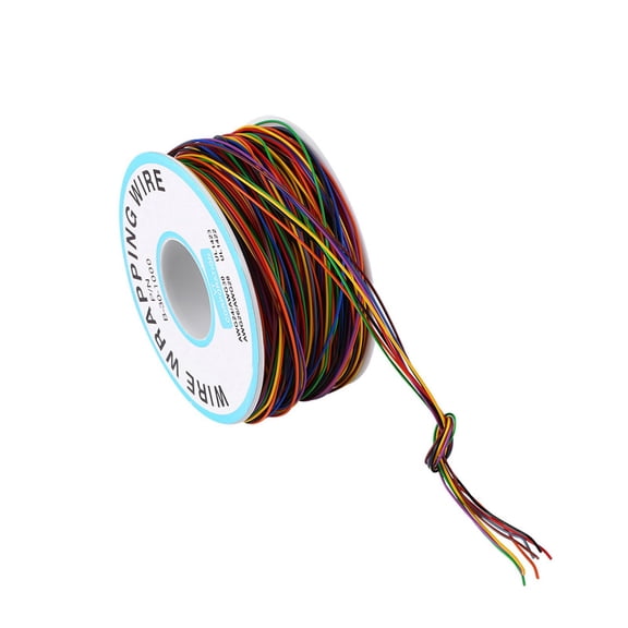 Colorful PN B 30-1000 250M 8-Wire Insulation Wrapping Copper Test Cable With Plastic Spool, Flexible And Multicolor For LCD Display, Breadboard, Electronic Test