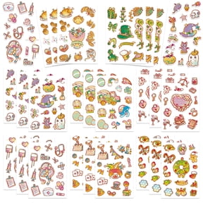 Colorful PVC Adhesive Stickers 24 Designs For Journals Toys Tablets Creative Projects No Repeat Pattern Safe for Kids