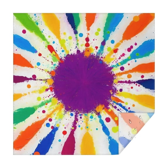 Colorful Paint Splash Burst Square Tablecloth,Waterproof Square Table Cover,Wipeable Spillproof Washable Table Cover for Home Kitchen Party Decor 42"X42"(107x107cm)
