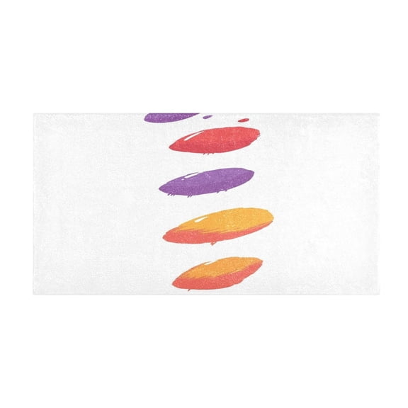 Colorful Paint Splashes 39x20" Bath Mat Carpet, Absorbent and Non-Slip for Kitchen or Bathroom, Quick-Drying