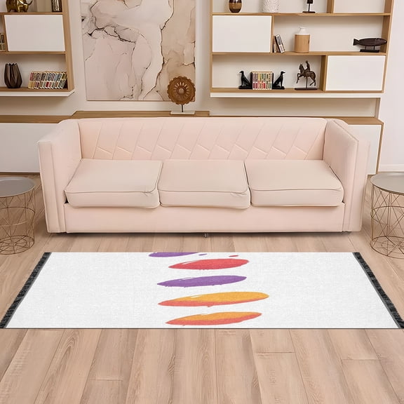 Colorful Paint Splashes 72x23.5" Bedroom Runner Rug, Durable and Non-Slip for Hallways and Living Rooms