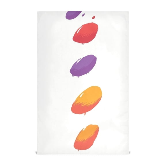 Colorful Paint Splashes Decorative Waffle Towel Kitchen Dishcloth 28x18in Multi-Use Tea Towel