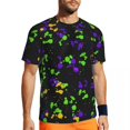 thumbnail image 1 of Colorful Paint Splatter Gym T Shirt Abstract Pattern Fashion T Shirts Man Streetwear Tshir, 1 of 5