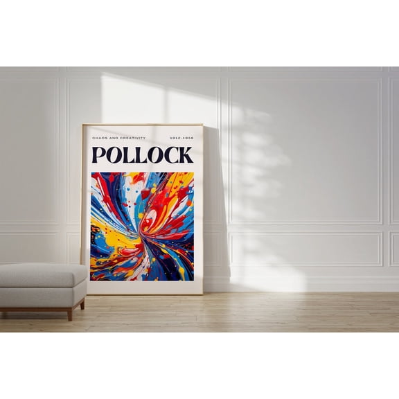 Colorful Paint Splatter Maximalist Modern Wall Art Poster, Unframed Paper Poster 8x10in