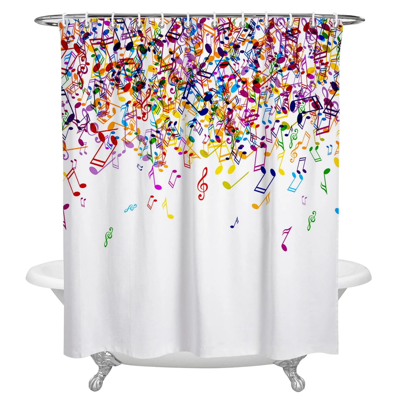 Colorful Paint Waterproof Shower Curtain Bathroom Fabric Polyester