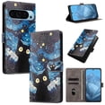 thumbnail image 1 of Colorful Painted Wallet Phone Case for Google Pixel 10 / Pixel 10 Pro 6.3" , PU Leather Flip Folio Cover With Card Slots, Magnetic Closure, Kickstand, Shockproof Protective Phone Case,Kitten, 1 of 10