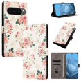 thumbnail image 1 of Colorful Painted Wallet Phone Case for Google Pixel 9 Pro XL / Pixel 10 Pro XL 6.8" , PU Leather Flip Folio Cover With Card Slots, Magnetic Closure, Kickstand, Shockproof Protective Phone Case,Rose, 1 of 10