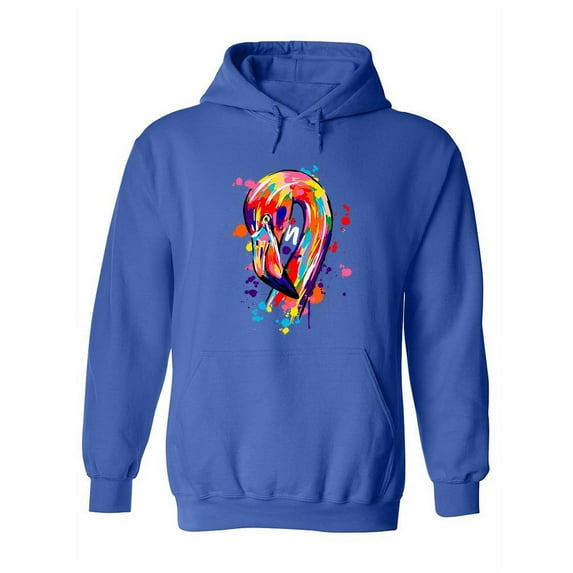 Colorful Painting Flamingo Hoodie Women -Image by Shutterstock, Female 3X-Large