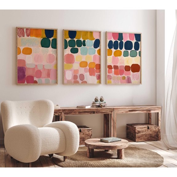 Colorful Paintings Daubs Poster, , Poster Only