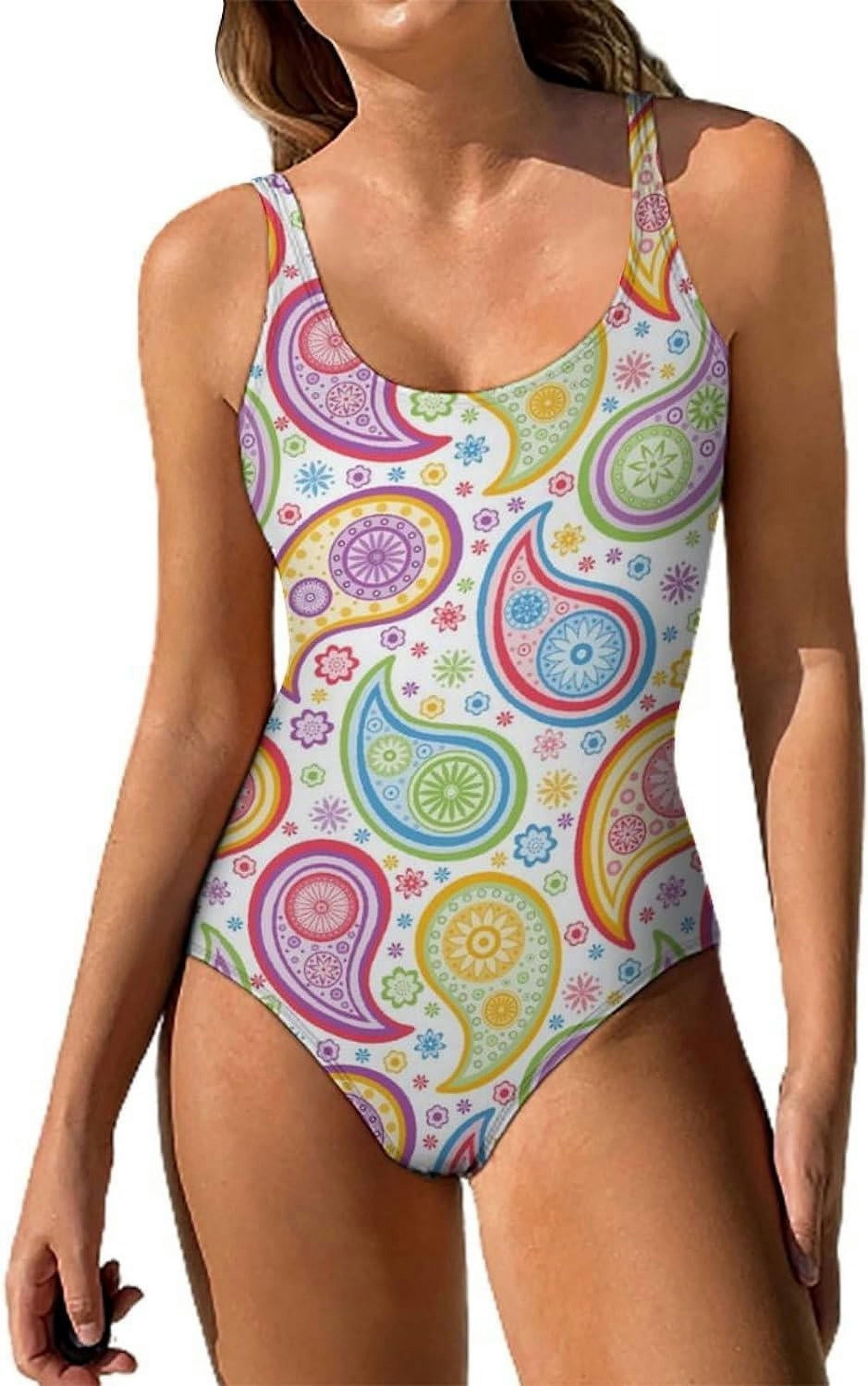 Cupshe Women's Paisley V-Neck Tummy Control One Piece