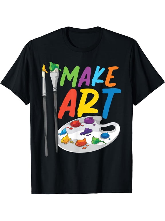 Colorful Palette Paint Brush Painting Make Art Artist T-Shirt
