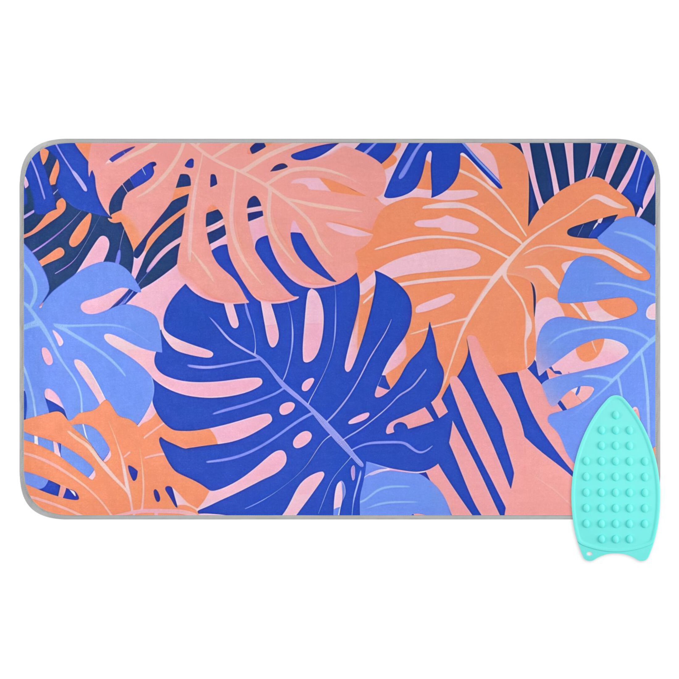 Colorful Palm Leaves Ironing Mat Blanket Portable Travel Ironing Pad Heat Resistant Pad 47.2" x 27.6”