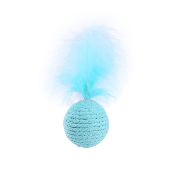 Colorful Paper Feather Interactive Cat Toy Sound Making Flutter Wand Kitten Chew Exercise Indoor Outdoor Play Toy