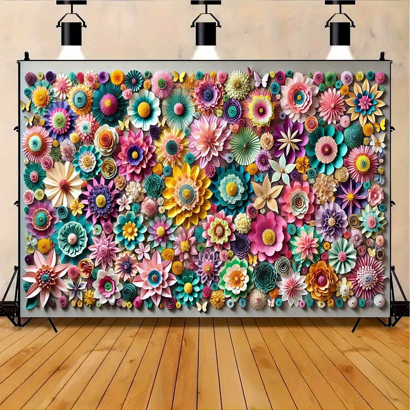Colorful Paper Flower Wall Backdrop Paper Flower Wall Gorgeous Wedding ...